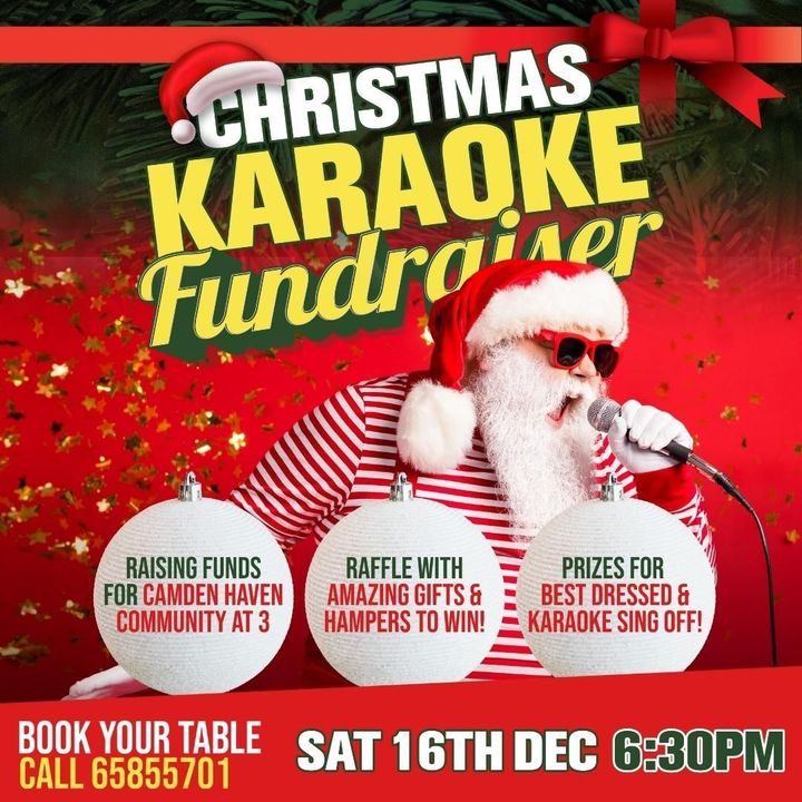 Featured image for “Get ready for some festive fundraising FUN with our Christmas Karaoke Event!  Proceeds from the night will go towards supporting Camden Haven Community at 3”