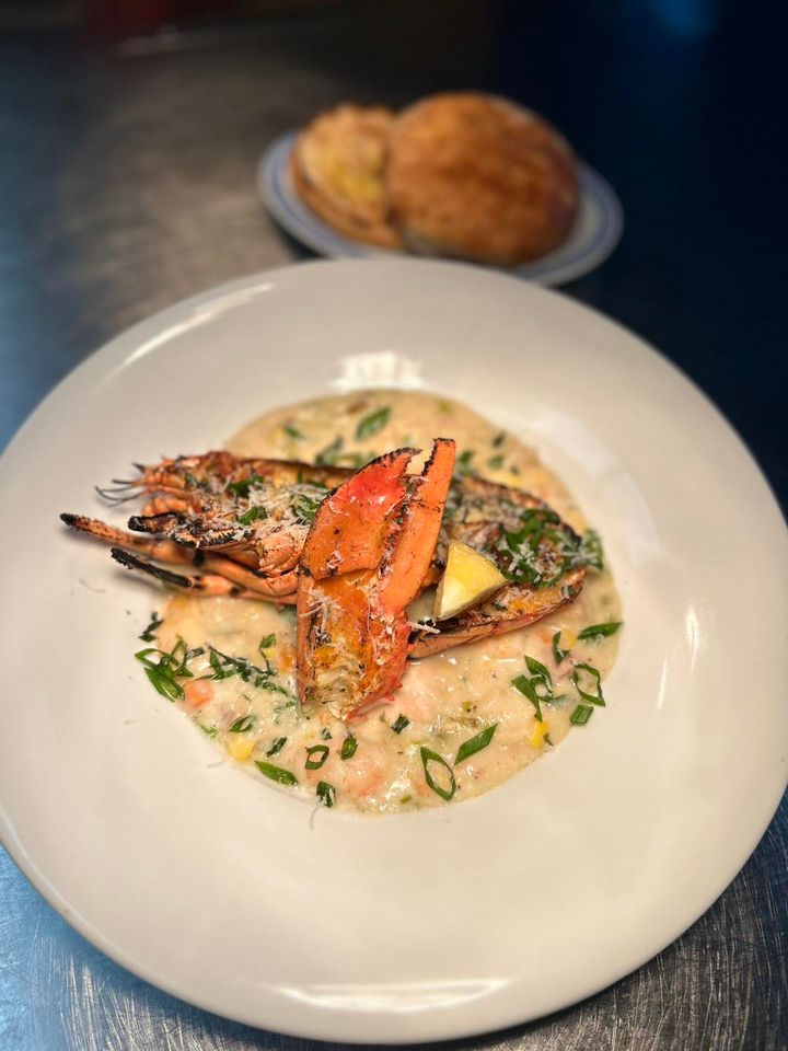 Featured image for “Seafood special of the week! This week we have a seafood chowder (salmon, prawns, barramundi, hoki, squid) with half a lobster served with buttered damper rolls! Come on in this week to enjoy this gorgeous dish! You won’t want to miss out on this one   #wp”