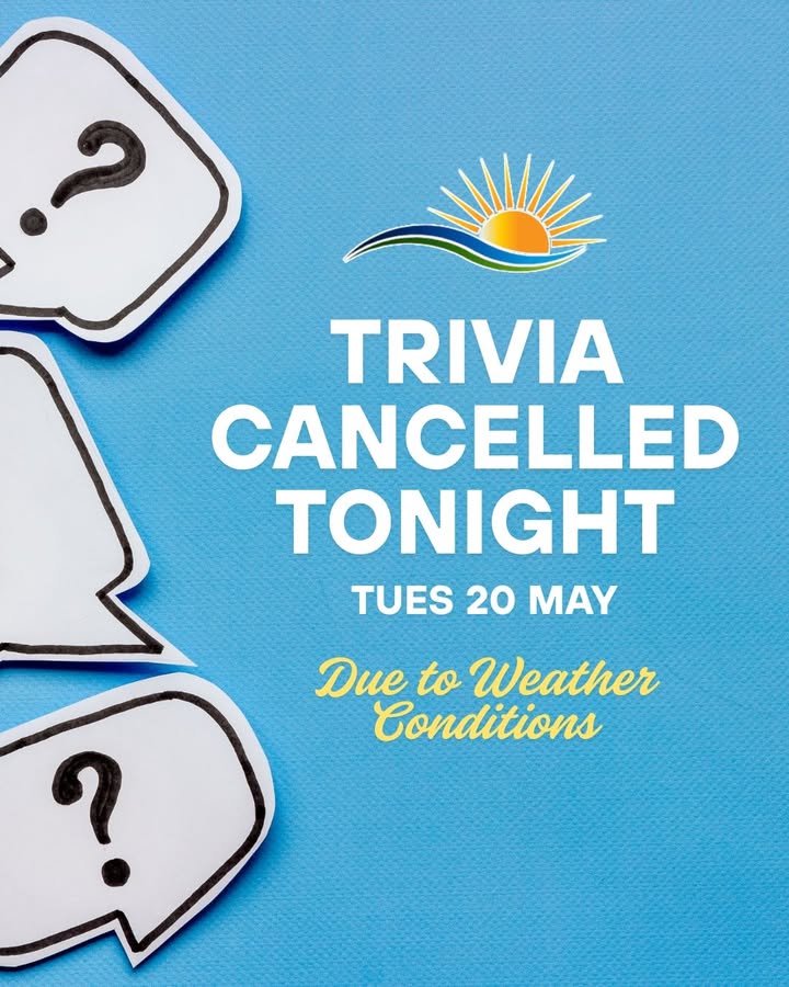 Featured image for “Cancelled Tuesday Trivia Night: Club Lake Cathie Welcomes Guests Despite Weather”