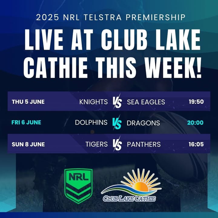 Featured image for “Game On: Live NRL Footy Nights at Club Lake Cathie”