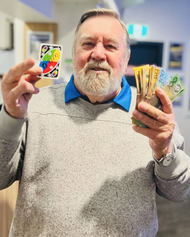 Featured image for “80th Birthday Celebration and Big Win at Club Lake Cathie: Gordon Christie Scoops $4200 Wild Card Draw”