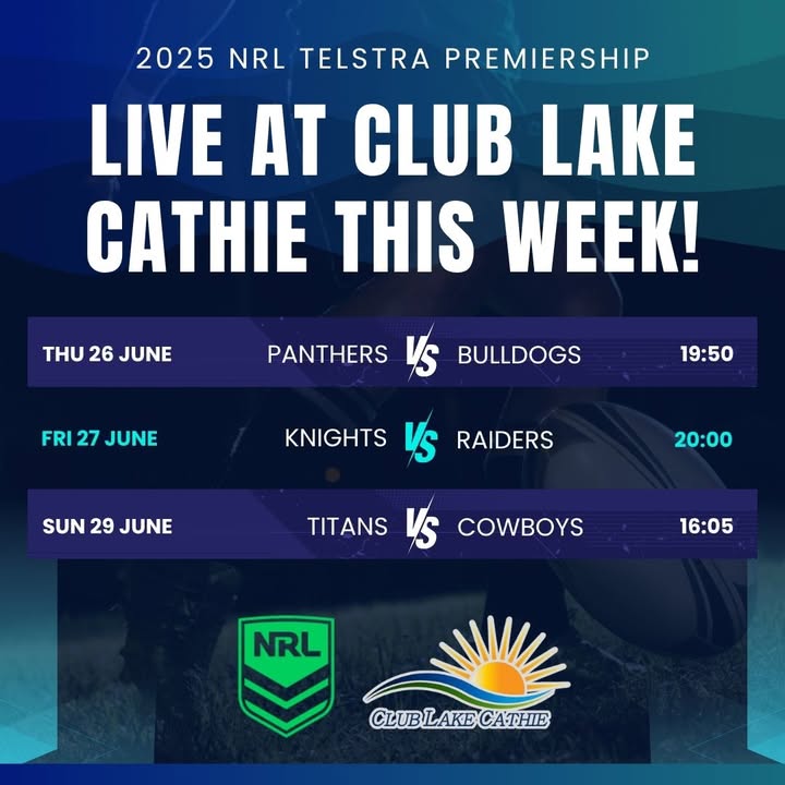 Featured image for “Game On: Live NRL Footy Nights at Club Lake Cathie”