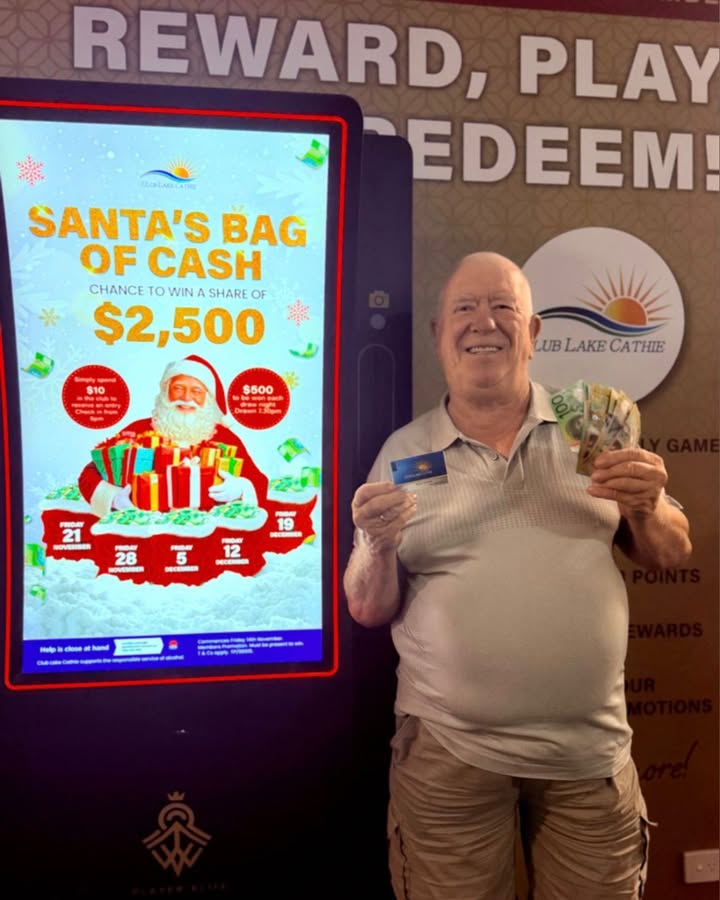 Featured image for “Christmas Cash Draw: Win $500 at Club Lake Cathie”