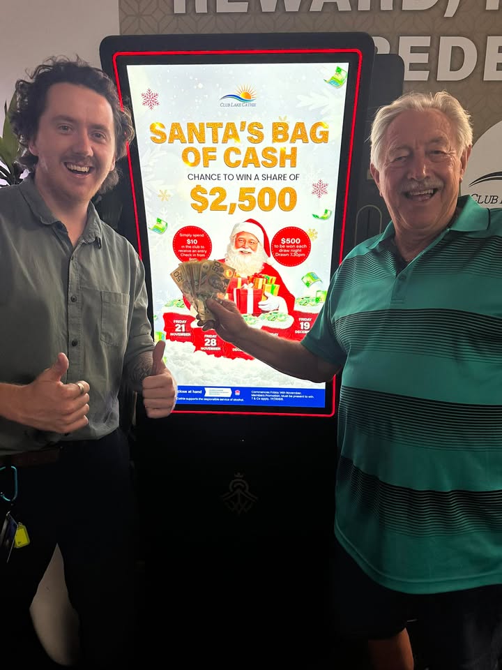 Featured image for “Christmas Cash Draw: Win $500 at Club Lake Cathie”