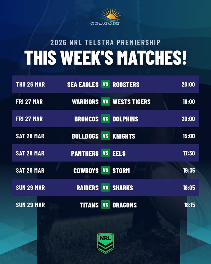 Featured image for “Watch the 2026 NRL Telstra Premiership Live at Club Lake Cathie”