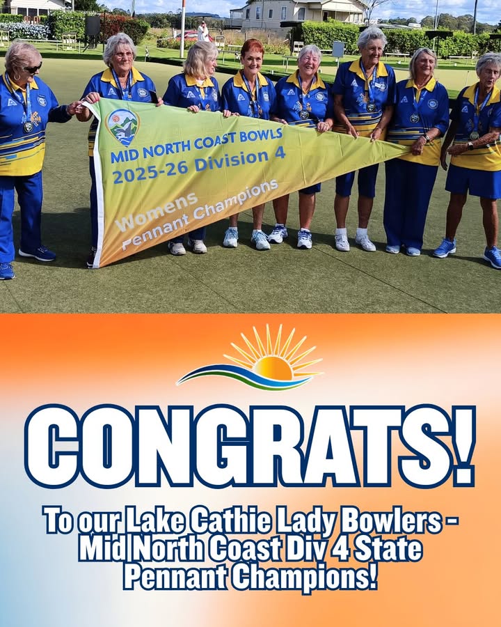 Featured image for “Lake Cathie Lady Bowlers Win State Pennant Championship”
