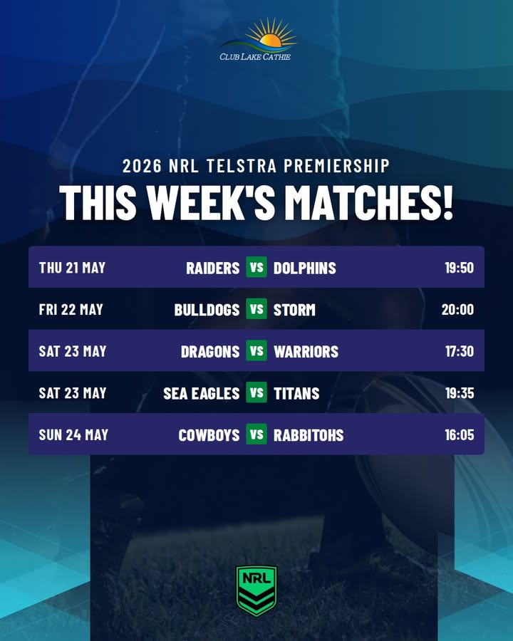 Featured image for “Watch the 2026 NRL Telstra Premiership This Week at Club Lake Cathie”