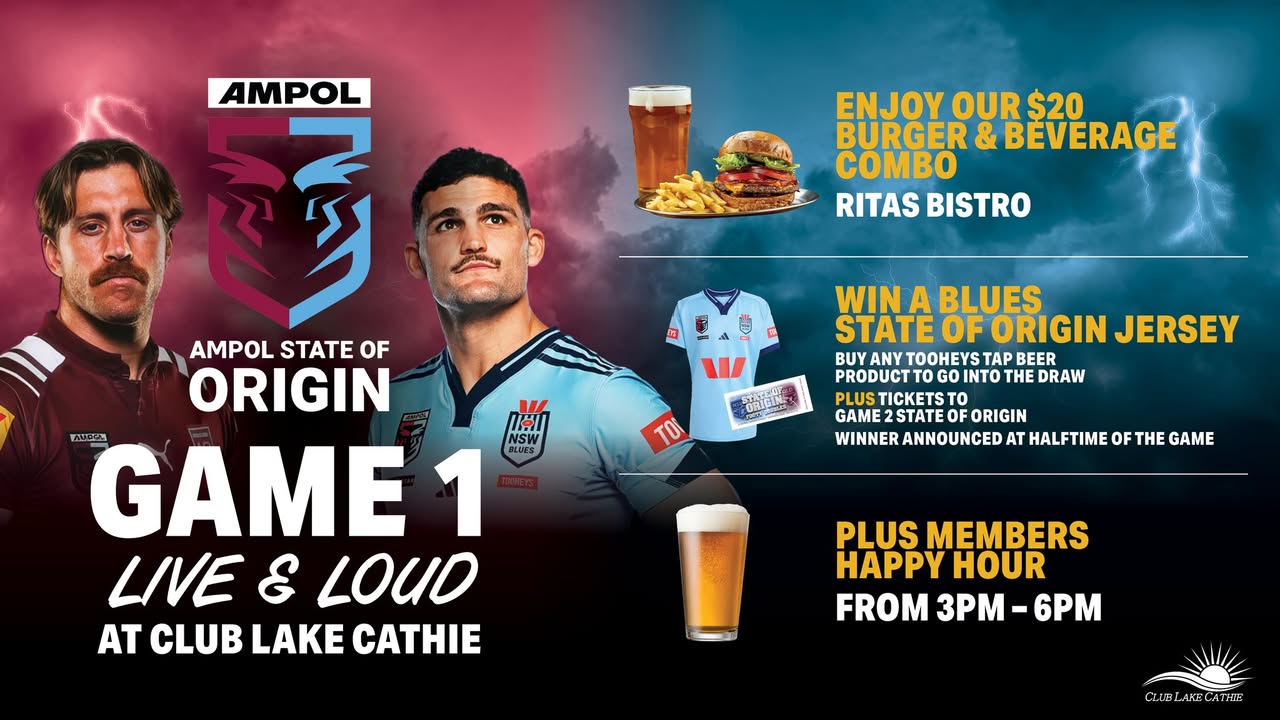 Featured image for “State of Origin Game 1 Live at Club Lake Cathie”