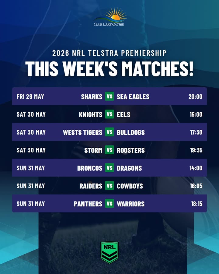 Featured image for “Watch the 2026 NRL Telstra Premiership at Club Lake Cathie”