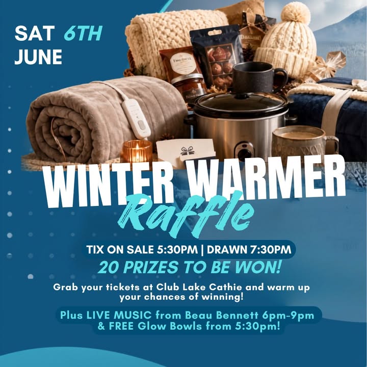 Featured image for “Winter Warmer Raffle This Saturday at Club Lake Cathie”
