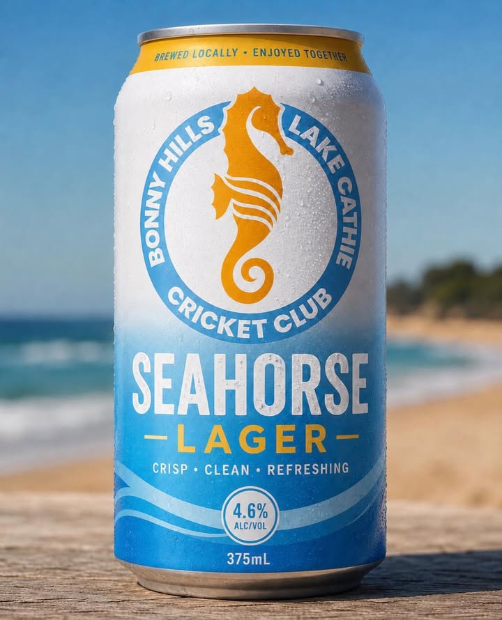 Featured image for “Seahorse Lager Coming Soon from Bonny Hills Lake Cathie Cricket Club”