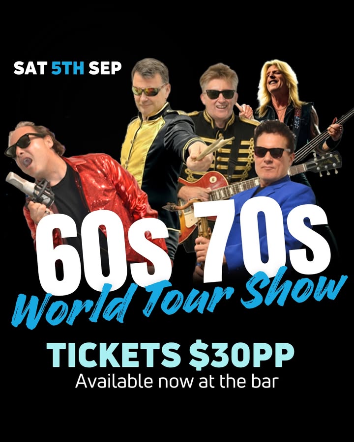 Featured image for “60s 70s World Tour Show with Shane Peters at Club Lake Cathie”
