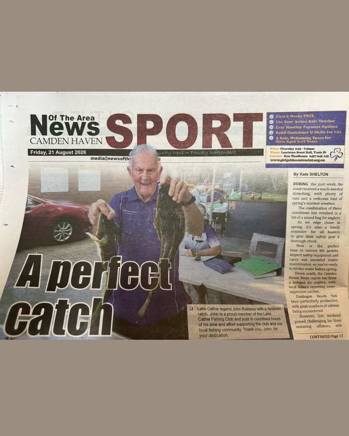 Featured image for “Club Lake Cathie Legend John Robbins in Local Paper”