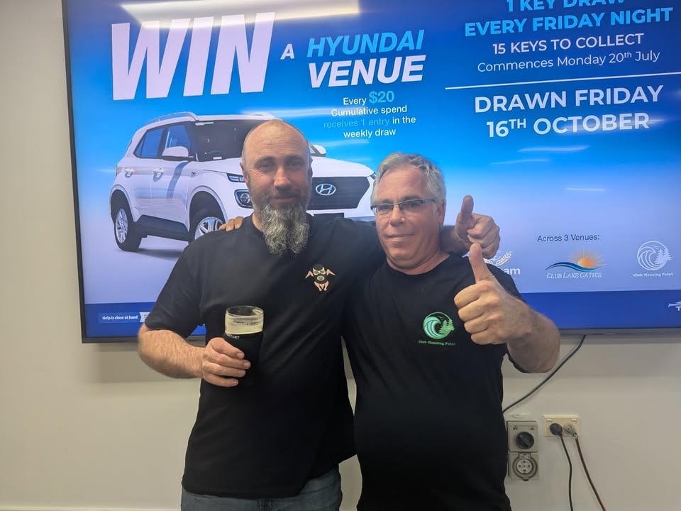 Featured image for “Week 8 Hyundai Venue Key Winner at Club Lake Cathie”