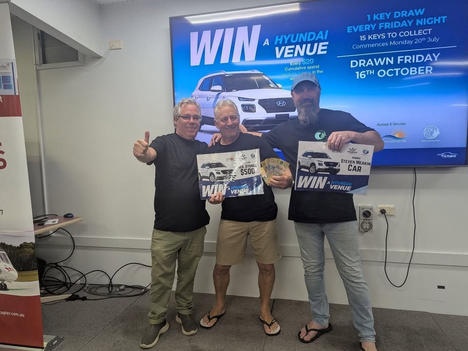 Featured image for “Hyundai Venue Winner Announced at Club Lake Cathie”