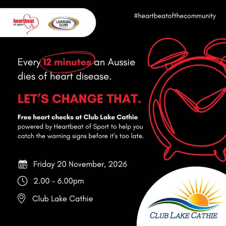 Featured image for “Free Heart Health Checks at Club Lake Cathie”